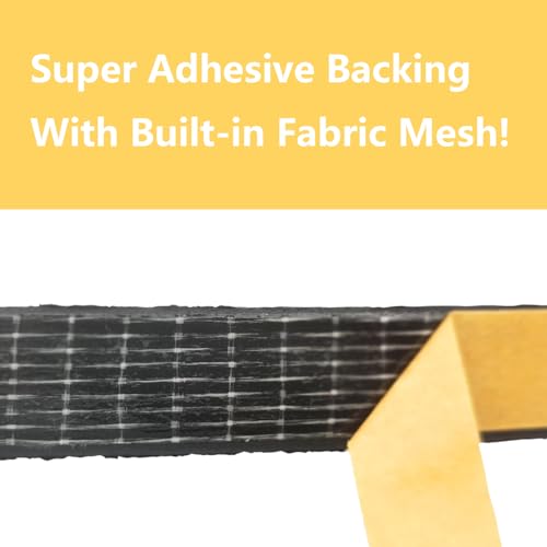 VITAM AMO Weather Stripping Seal Strip for Doors/Windows 18 Feet, Self-Adhesive Backing Seals Large Gap (from 5/16 inch to 15/32 inch), Easy Cut to Size