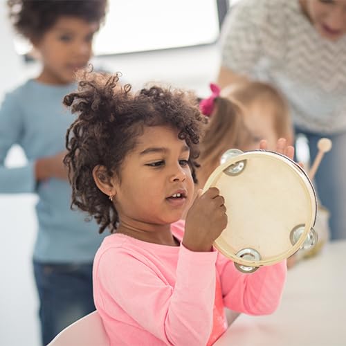 Stoie's Wooden Kids Musical Instruments for 3-9 Years Old, with Drum, Hand Bells, Flute, Maracas, Castanet, Tamburine, for Babies and Toddlers, Durable, Safe, Montessori Educational Toy, Storage Bag