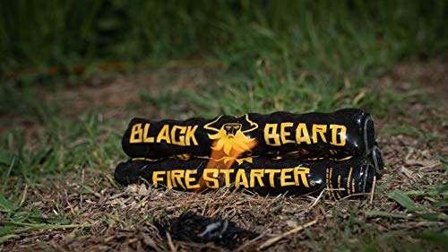 Black Beard Fire Starter Rope (1 Rope) | 100% Weatherproof Fire Starter for Campfires | Can Light 50+ Fires with Over 4.5 Hour Burn Time | Infinite Shelf Life for Emergency Survival Kits | Made in USA
