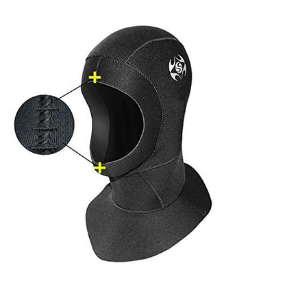 Dizokizo Diving Scuba Hood 3mm Thermal Neoprene Wetsuit Hood for Men Women Wetsuit Hat Cap for Kayaking Snorkeling Sailing Water Sports with Flow Vent (M)