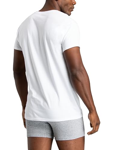 Fruit of the Loom Men's Stay Tucked Crew T-Shirt - Large - White (Pack of 6)