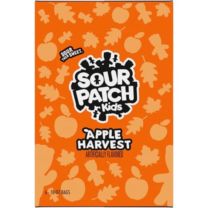 SOUR PATCH KIDS Apple Harvest Soft & Chewy Candy, Halloween Candy, 6 - 10 oz Bags