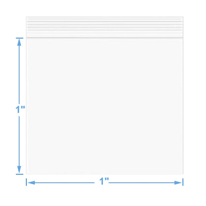 Somoga 200 PCS 1" x 1" Thick 4 Mil Small Clear Zip Poly Bags Plastic Reclosable Zip Seal Lock Bags Heavy-Duty Necklace Ring Coin Beads Jewelry Pill Zipper Bag