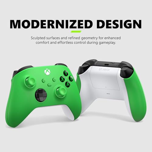 Xbox Wireless Gaming Controller (2025) – Velocity Green – Play on, Windows, Android, iOS, FireTV Sticks, Smart TVs, VR Headsets