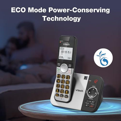 VTech VG232 Cordless Phone with Answering Machine - with Large Display Full-Duplex Speakerphone Caller ID/Call Waiting Last 10 Number Redial