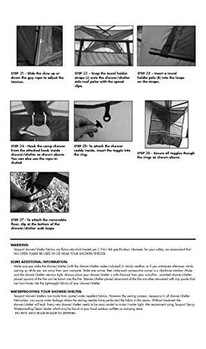 Texsport Portable Outdoor Camping Shower Privacy Shelter Changing Room, Gray, 1 Count (Pack of 1)