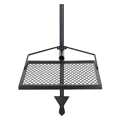 VEVOR Swivel Campfire Grill, Fire Pit Grill Grate over Fire Pits, Heavy Duty Steel Grill Grates, 360° Adjustable Open Fire Outdoor Cooking Equipment, Portable Camp Fire Racks for Camping Outdoor BBQ