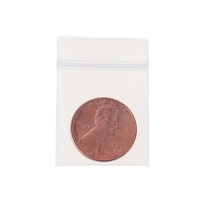 Somoga 200 PCS 1" x 1" Thick 4 Mil Small Clear Zip Poly Bags Plastic Reclosable Zip Seal Lock Bags Heavy-Duty Necklace Ring Coin Beads Jewelry Pill Zipper Bag