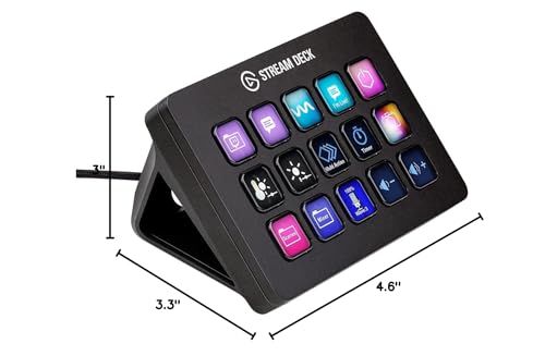 Elgato Stream Deck MK.2 – Studio Controller, 15 macro keys, trigger actions in apps and software like OBS, Twitch, YouTube and more, works with Mac and PC