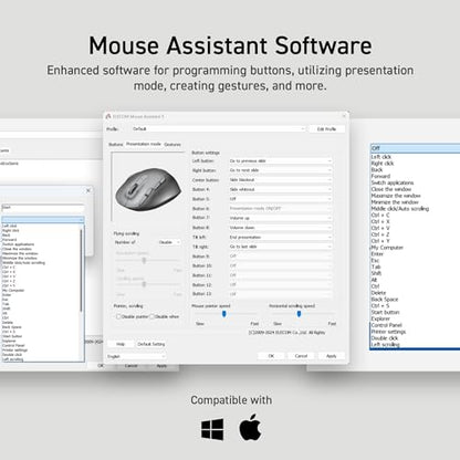 ELECOM HUGE Trackball, 2.4GHz Wireless USB, Index Finger Control, Customizable 8-Button, Large Soft Palm Rest, 52mm Ball, Windows PC Mac (M-HT1DRBK)