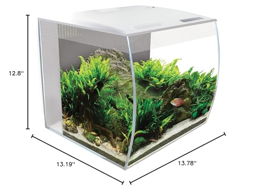 Fluval Flex 9 Aquarium Kit - Fish Tank for Fish & Plants - Comes with LED Lights, Filtration System & More - 36" x 18" x 18" - 34 L, 9 Gal. - White