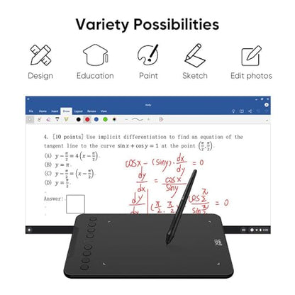 XPPen Updated Deco 01 V3 Drawing Tablet-16384 Levels of Pressure Battery-Free Stylus, 10x6 Inch OSU Graphic Tablet, 8 Hotkeys for Digital Art, Teaching, Gaming Drawing Pad for Chrome, PC, Mac, Android