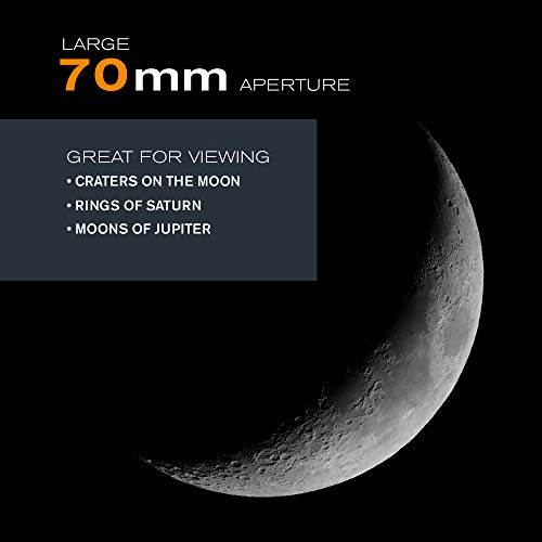 Celestron - PowerSeeker 70EQ Telescope - Manual German Equatorial Telescope for Beginners - Compact and Portable - Bonus Astronomy Software Package - 70mm Aperture