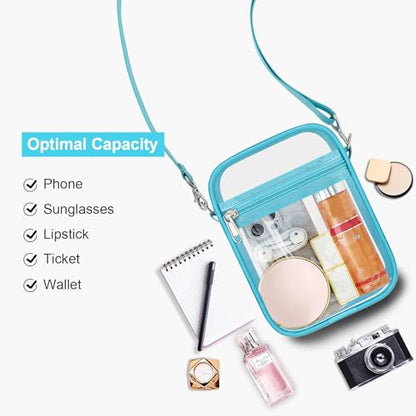 USPECLARE Clear Purse Stadium Transparent Messenger Bag Stadium Approved for Men and Women Clear CrossBody Bag