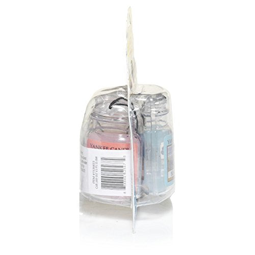 Yankee Candle Hanging Car Jar® Ultimate 3-Pack Air Fresheners Neutralizes Odors Up to 30 Days Includes: Beach Walk Pink Sands and Sun and Sand (Pack of 3)