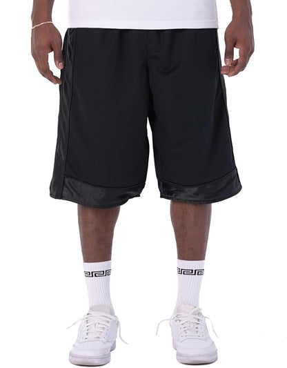 Pro Club Men's Heavyweight Mesh Basketball Shorts, Black, X-Large