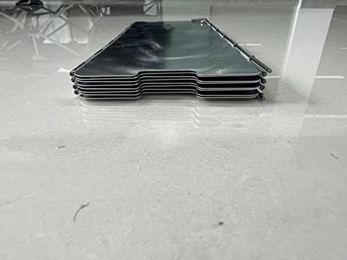 Camp Stove Windscreen, Ohuhu Camping Stove Windscreen 8 Plates Aluminum Folding Portable Camping Stove Windshield Grill Wind Screen for Camp with Carry Bag for Camping Hiking Picnic Backpacking