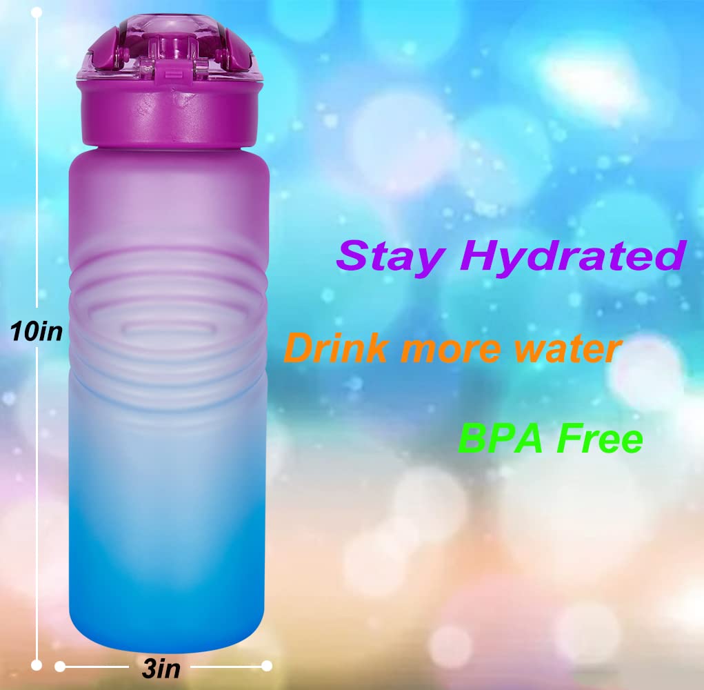 Goothdurs 32oz Motivational Water Bottle with Time Marker Reminder – Water Tracker Bottles with Times to Drink - Leak-Proof BPA Free Hydration Sports Daily Water Bottle Jug with Removable Strainer