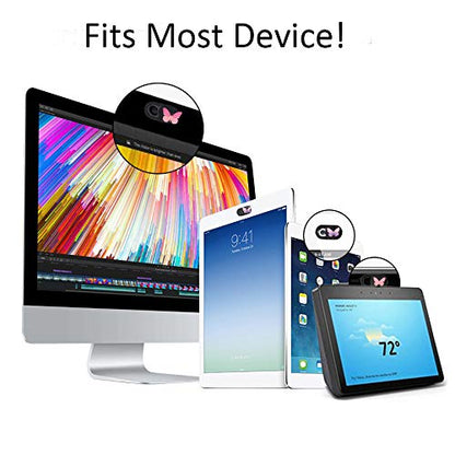Webcam Cover Slide 6 Packs Ultra-Thin Camera Covers for Computer Laptop Desktop Smartphone to Protect Your Privacy and Security, Butterfly