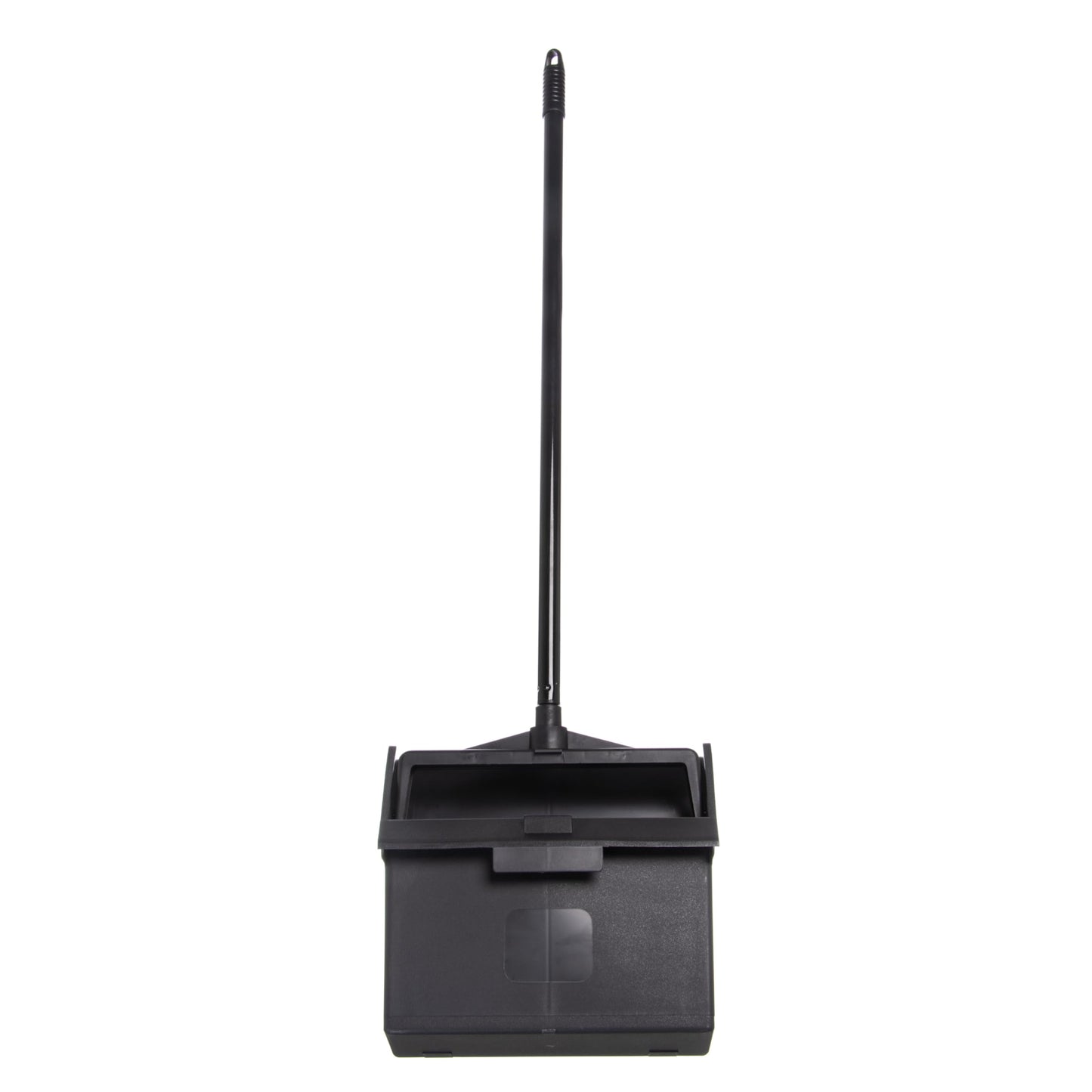 Carlisle FoodService Products Duo-Pan Upright Dust Pan with Serrated Yoke for Home, Restaurants, Kitchen, Lobby, And Office, Plastic, 30 Inches, Black