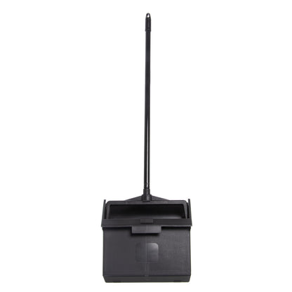 Carlisle FoodService Products Duo-Pan Upright Dust Pan with Serrated Yoke for Home, Restaurants, Kitchen, Lobby, And Office, Plastic, 30 Inches, Black