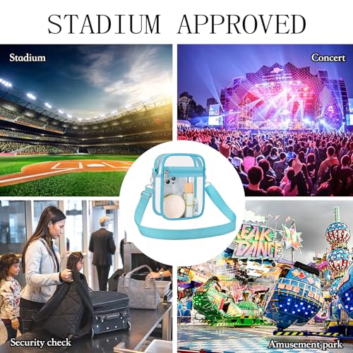 USPECLARE Clear Purse Stadium Transparent Messenger Bag Stadium Approved for Men and Women Clear CrossBody Bag