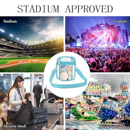 USPECLARE Clear Purse Stadium Transparent Messenger Bag Stadium Approved for Men and Women Clear CrossBody Bag
