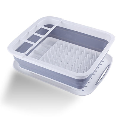 camper must haves dish drying rack Collapsible Dish Drying Rack Portable Dinnerware Drainer Organizer for Kitchen RV Campers Travel Trailers Space Saving Kitchen Storage Rack Tray (with Drainboard)