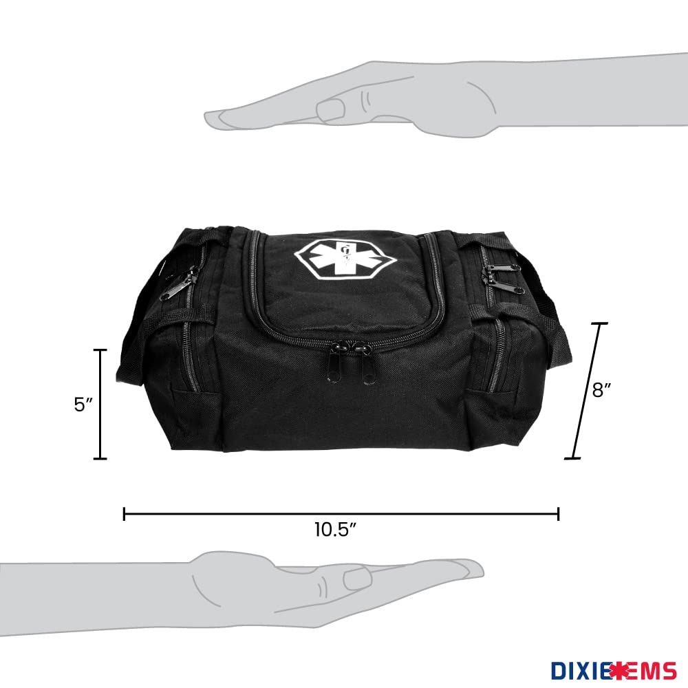 Dixie EMS Dixigear Empty First Responder II Bag 10.5" x 5" x 8" - Tactical Black