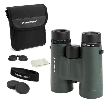 Celestron - Nature DX 8x42 Binoculars – Ideal for Birding and Outdoors – 42mm Objective Lenses – Wide 7.4° Field of View – BaK-4 Prisms – Fully Multi-Coated – Waterproof and Fogproof