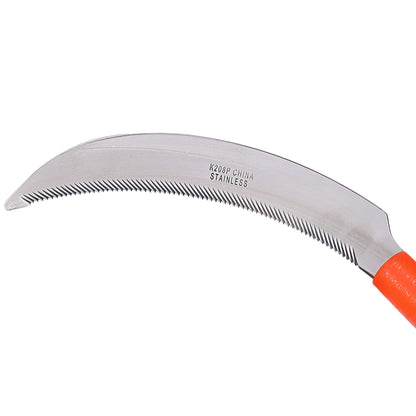 Zenport K208P Harvest Sickle with Plastic Handle, Light Serration, 6.5-Inch Stainless Steel Blade , Orange