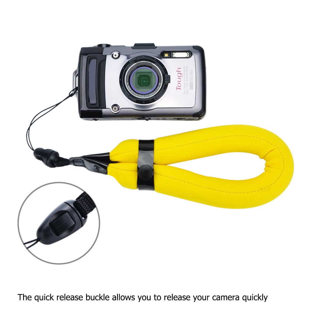 2 Pack Waterproof Camera Float Strap for Kodak PIXPRO WPZ2 Fuji Fujifilm XP140 XP130 XP120 XP90 XP80 GoPro Hero 13 12 11 10 9 8 Olympus TG-7 TG-6 TG-5 TG-4 TG-870 Nikon W300 W150 W100 AW120 & More