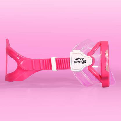 Seago Kids Swimming Mask Swim Diving Scuba Mask Snorkel Gear for Boys Girls Youth, Anti-Fog 180° Panoramic View Soft Silicone Skirt Kids Pool Underwater Swim Goggles with Nose Cover, Snorkel Equipment