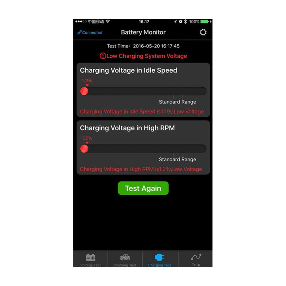 QUICKLYNKS BM2 Bluetooth Battery Monitor 12V Car Battery Tester for Lead Acid, Auto Battery Load Tester with Cranking Charging Test, LowVolt Alarm for Car/RV/Motorcycle/Truck/Boat/Solar Power System