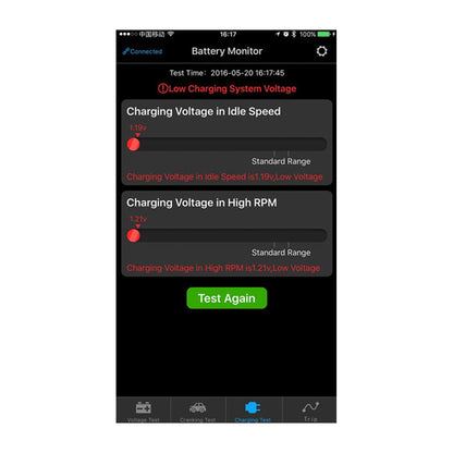 QUICKLYNKS BM2 Bluetooth Battery Monitor 12V Car Battery Tester for Lead Acid, Auto Battery Load Tester with Cranking Charging Test, LowVolt Alarm for Car/RV/Motorcycle/Truck/Boat/Solar Power System
