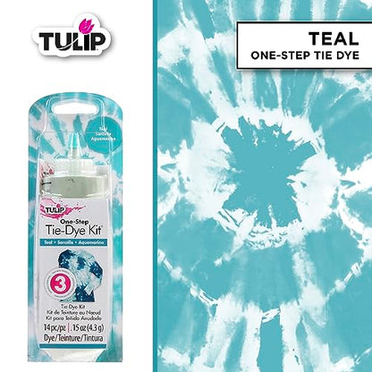 Tulip One-Step Tie-Dye Kit, Vibrant Colors for Fabric 4 fl oz, Teal