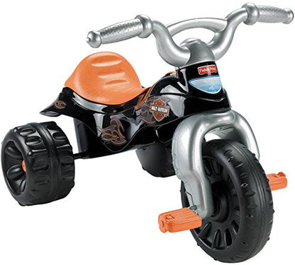 Fisher-Price Toddler Tricycle Harley-Davidson Tough Trike, Toy Bike with Handlebar Grips & Storage for Outdoor Play Kids Ages 2+ Years