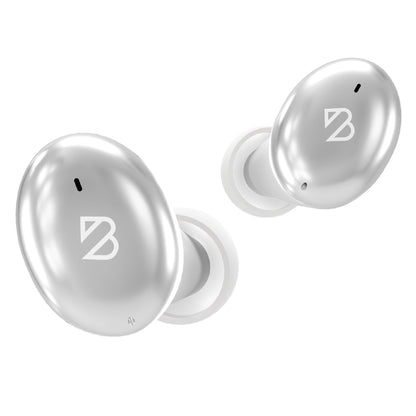 Back Bay Audio Tempo 30 Wireless Earbuds for Small Ears - Award-Winning Sound, Sweatproof Bluetooth Earbuds, Comfortable Ear Buds for Women, Silver Earphones Small Ear Canals, Long Battery Headphones