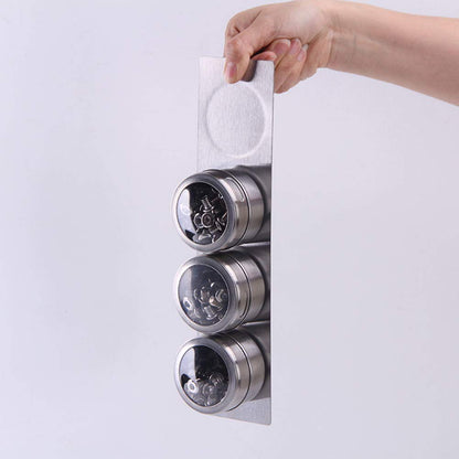 Sanvcomy 12 Powerful Magnetic Spice Tins- Stainless Steel Spice Storage Containers, Kitchen Spice Jars with Clear Lid with Sift & Pour, Rack Magnetic on Fridge, 120 Spice Labels