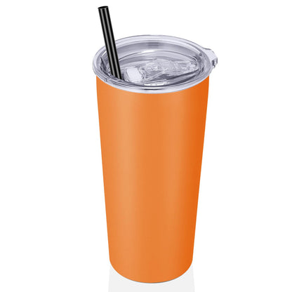 VEGOND 20oz Tumbler Stainless Steel Tumbler with Lid And Straw Vacuum Insulated Double Wall Travel Coffee Mug(orange package 1)