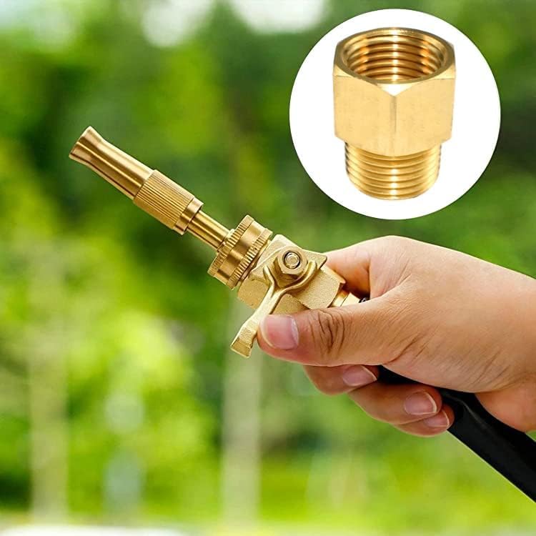 SDTC Tech 2-Pack Brass Pipe Fitting 1/4 NPT Thread Male to 1/2 NPT Thread Female Reducer Adapter, Brass Pipe Extension Connectors
