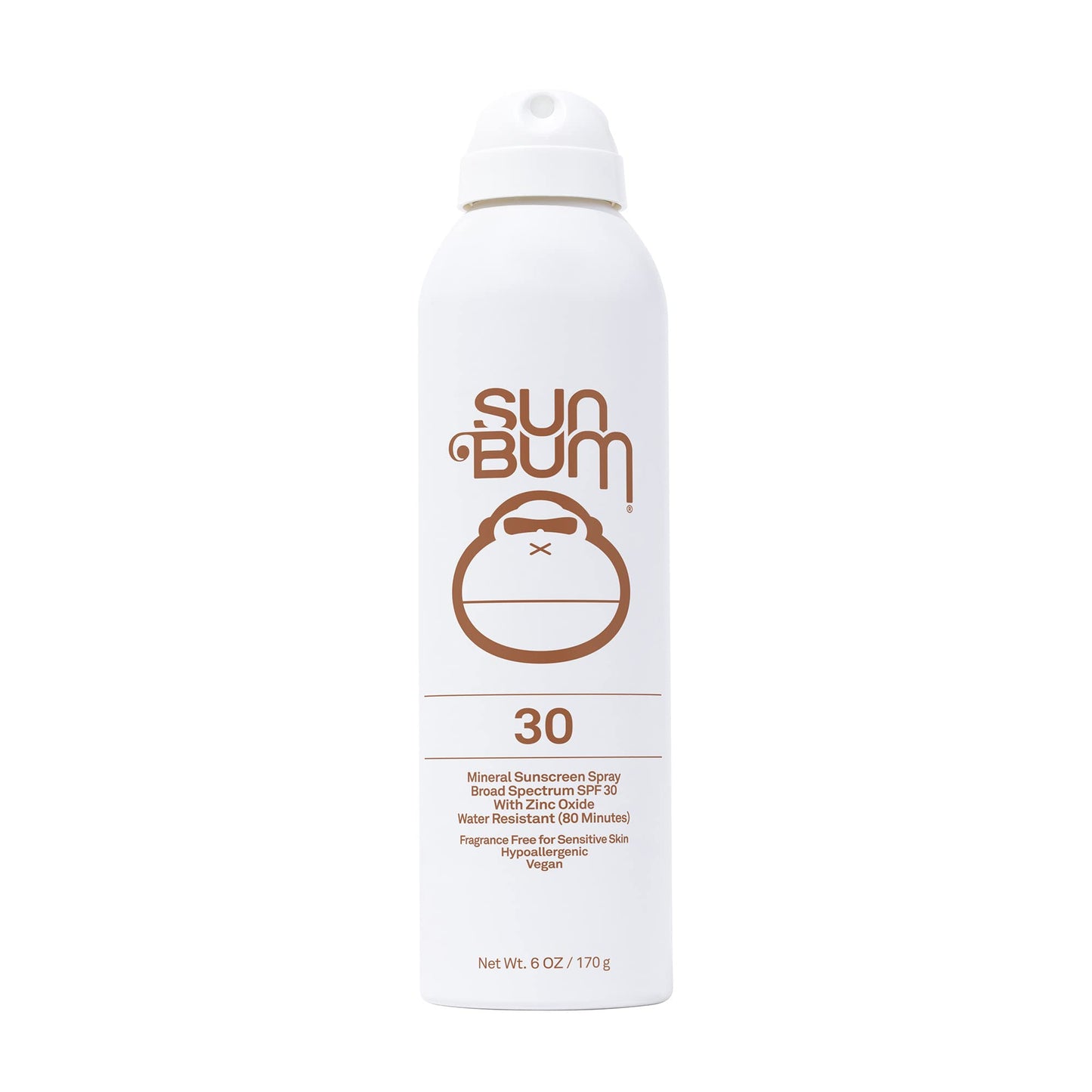 Sun Bum Mineral SPF 30 Sunscreen Body Spray - Water-Resistant Broad Spectrum Moisturizing Sunscreen with Vitamin E - Hawaii 104 Act Compliant (Made without Octinoxate & Oxybenzone) - 6 oz