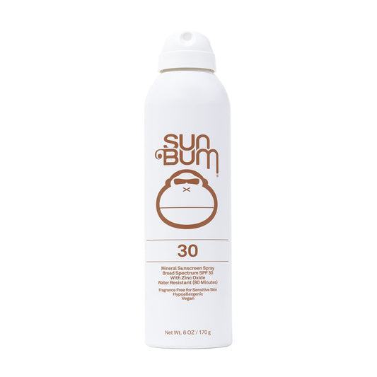 Sun Bum Mineral SPF 30 Sunscreen Body Spray - Water-Resistant Broad Spectrum Moisturizing Sunscreen with Vitamin E - Hawaii 104 Act Compliant (Made without Octinoxate & Oxybenzone) - 6 oz