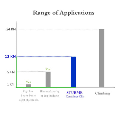 STURME Carabiner Clip 12KN Aluminium Wiregate Lightweight Heavy Duty Large Strong Durable D-Ring Hooks Spring Snap Link Keychain Clips Set for Hammock Improved Design for 2024 (Black)