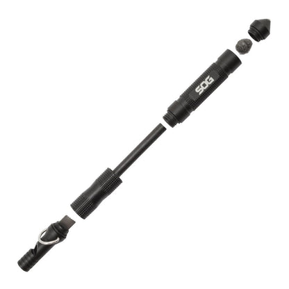SOG Flint 4.3" Survival & Defense Portable Compact Tool for Outdoors and Emergencies | Includes Glass Breaker and Whistle