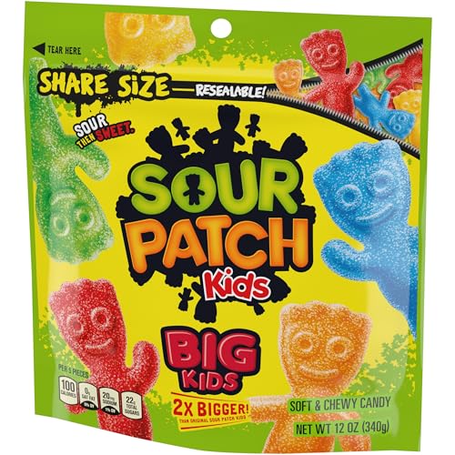 SOUR PATCH KIDS Big Kids Soft & Chewy Candy, Share Size, 12 oz
