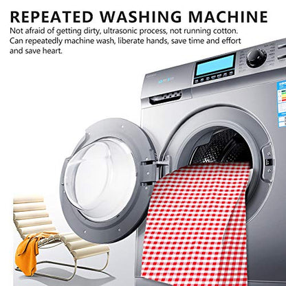 Three Donkeys Machine Washable Extra Large Picnic & Beach Blanket Handy Mat Plus Thick Dual Layers Sandproof Waterproof Padding Portable for the Family, Friends, Kids, 79"x79" (Red and white)