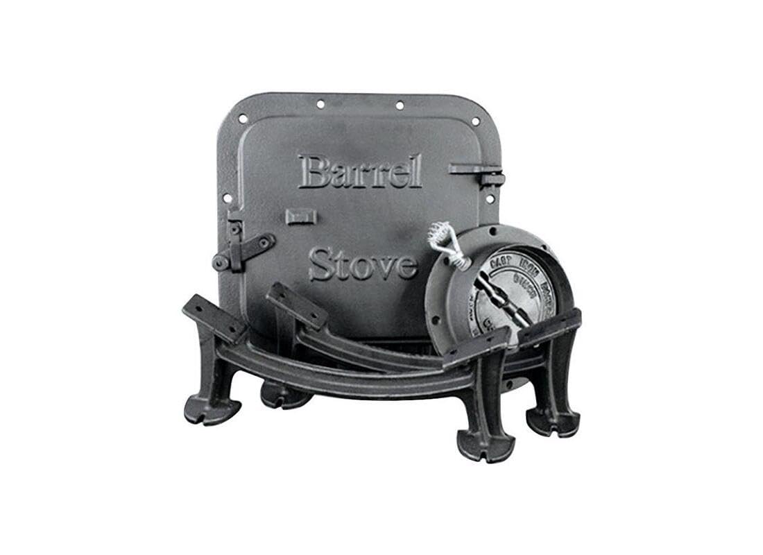 US Stove BSK1000 Barrel Camp Stove Kit, Medium, Black