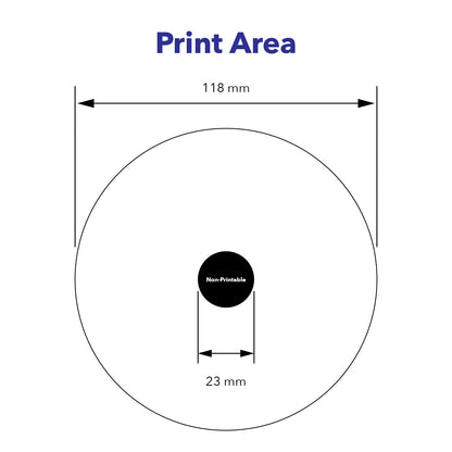 Verbatim DVD-R Blank Discs 4.7GB 16X DataLifePlus White Inkjet Printable Recordable Disc Hub Printable - 100pk Tape Wrap 97016
