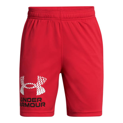 Under Armour Boys Tech Logo Shorts, (600) Red / / White, Large